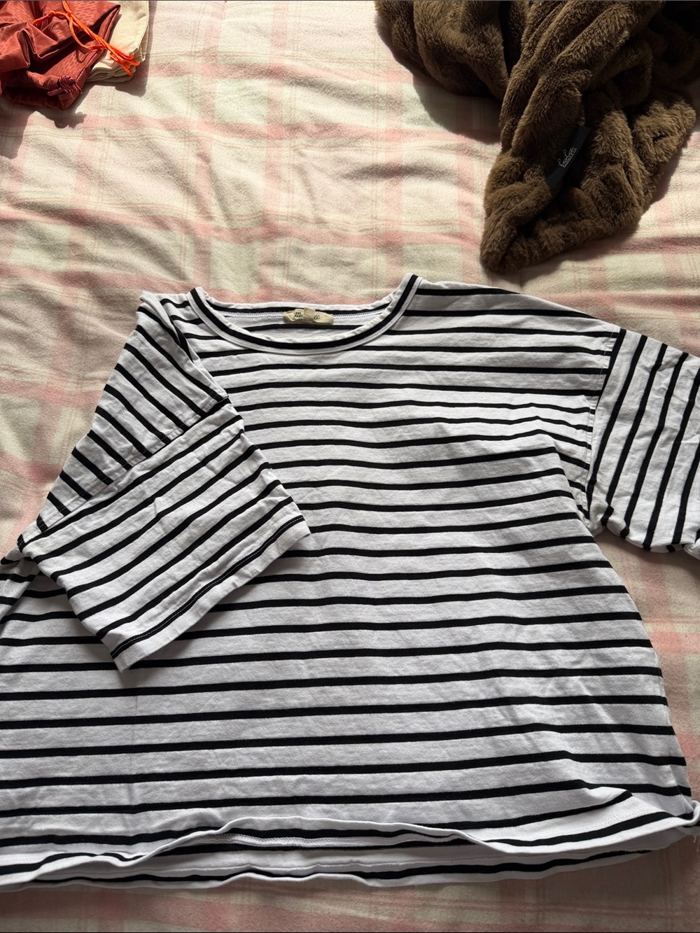 Madewell Black & White Striped Relaxed Tee